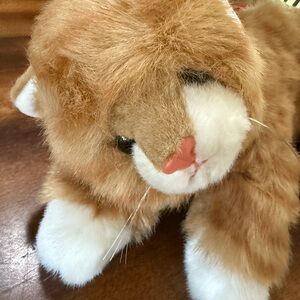 Ty Al E. Kat Orange vintage 1995 Tabby Plush cat with Red Bow